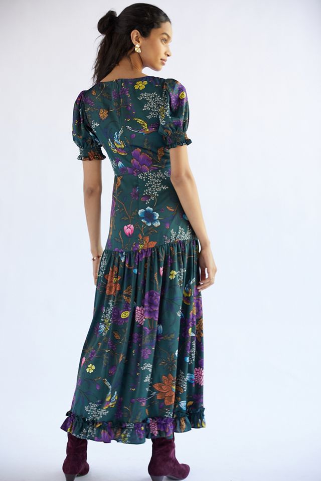 Puff-Sleeved Maxi Dress #3
