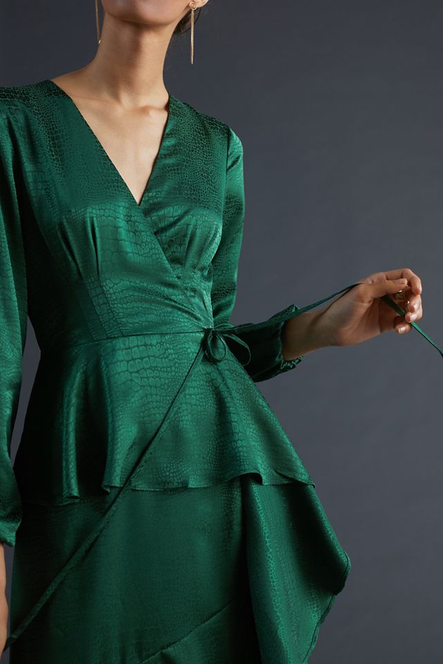green emerald velvet dress Zenith Gown in Emerald Green by Elle Zeitoune main image 1