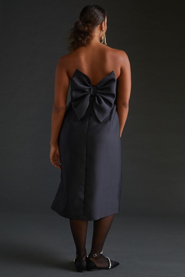 Slim Bow-Back Midi Dress #5