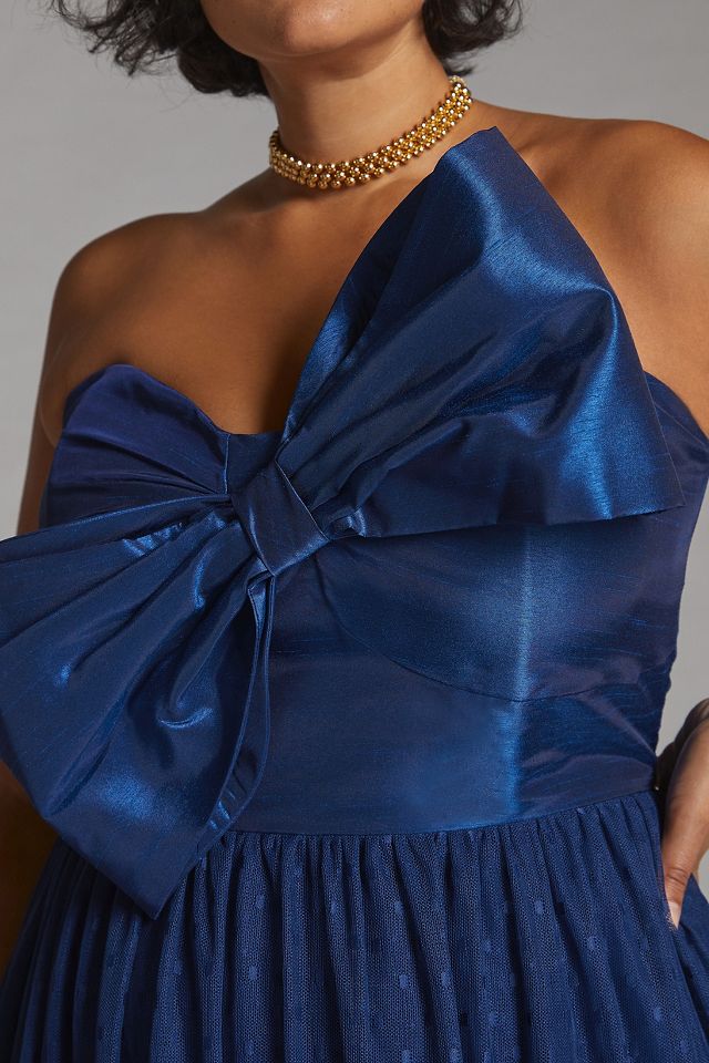 Anthropologie Hutch tulle factory bow tie dress