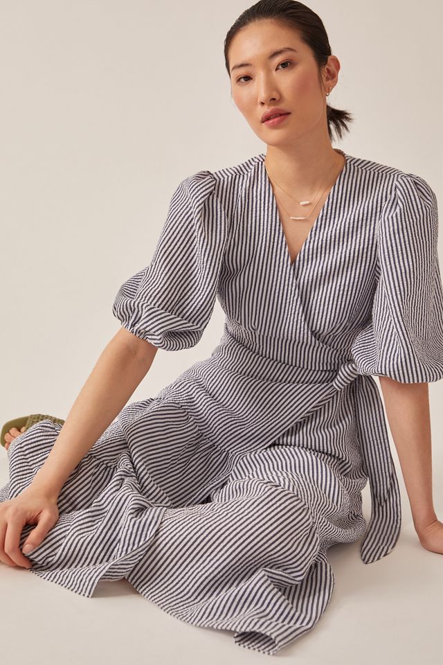 Hutch V-Neck Tiered Wrap Midi Dress #3