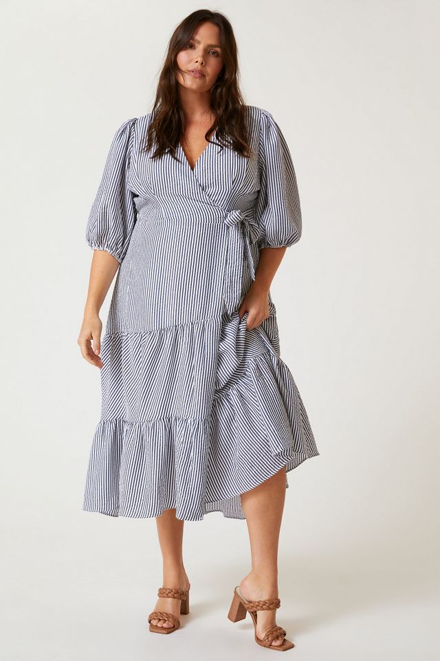 Hutch V-Neck Tiered Wrap Midi Dress #4