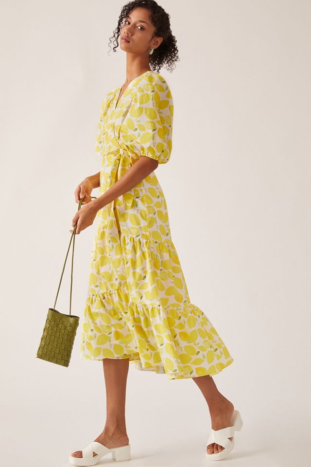 Hutch VNeck Tiered Wrap Midi Dress Anthropologie UK