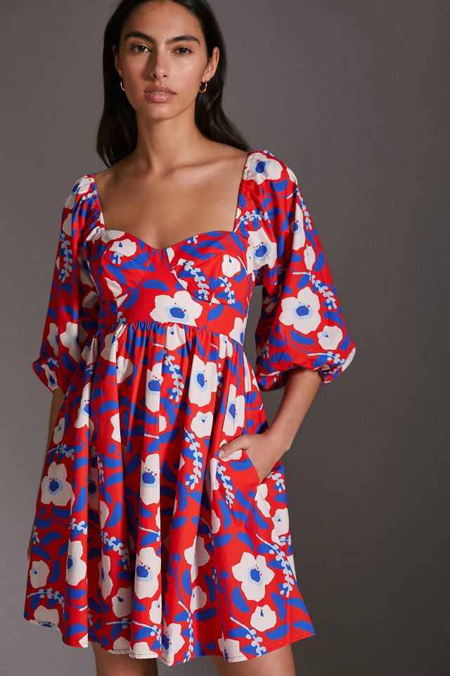 Floral-Printed Mini Dress #4
