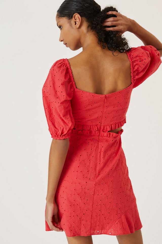 Hutch Puff-Sleeve Cut-Out Mini Dress #1