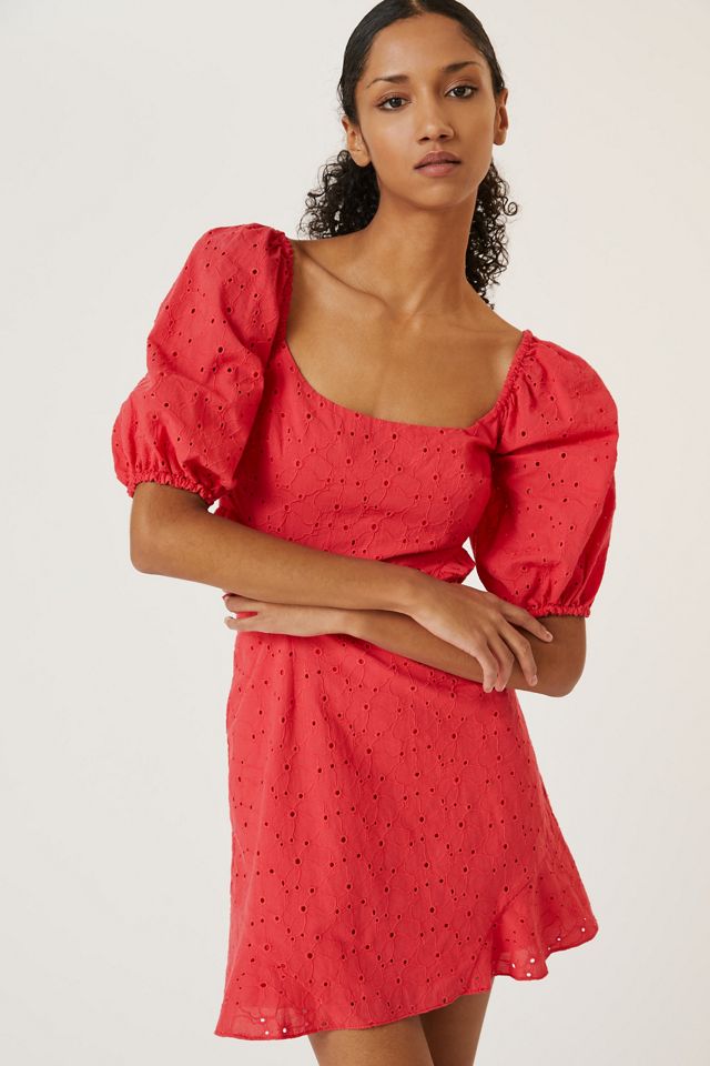Hutch Puff-Sleeve Cut-Out Mini Dress #3