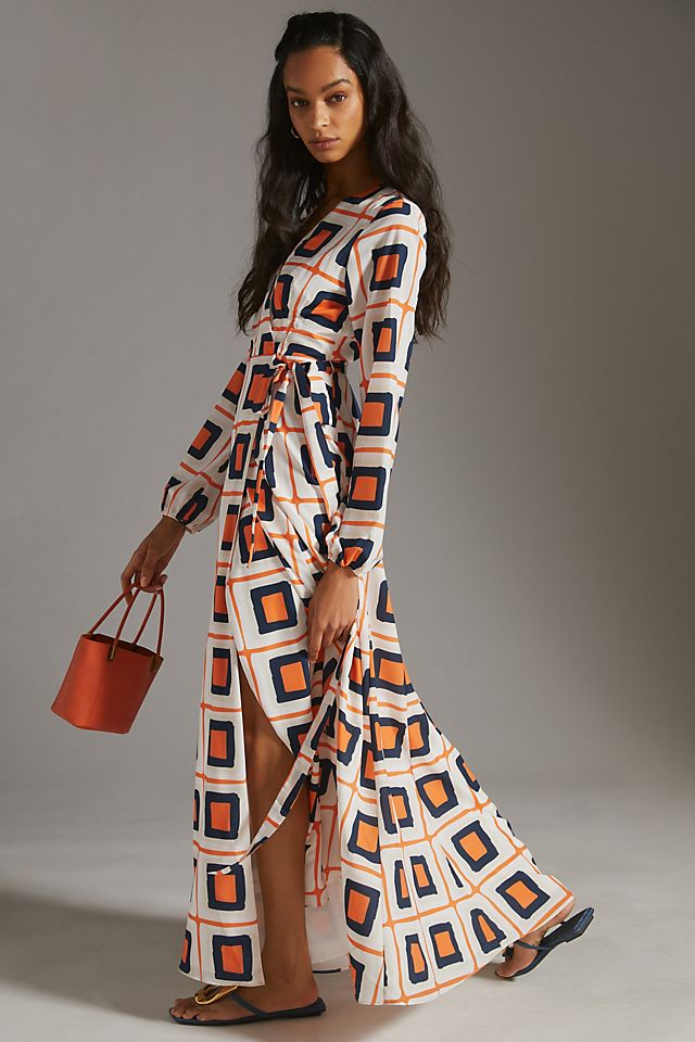 Hutch Geo-Printed Wrap Maxi Dress