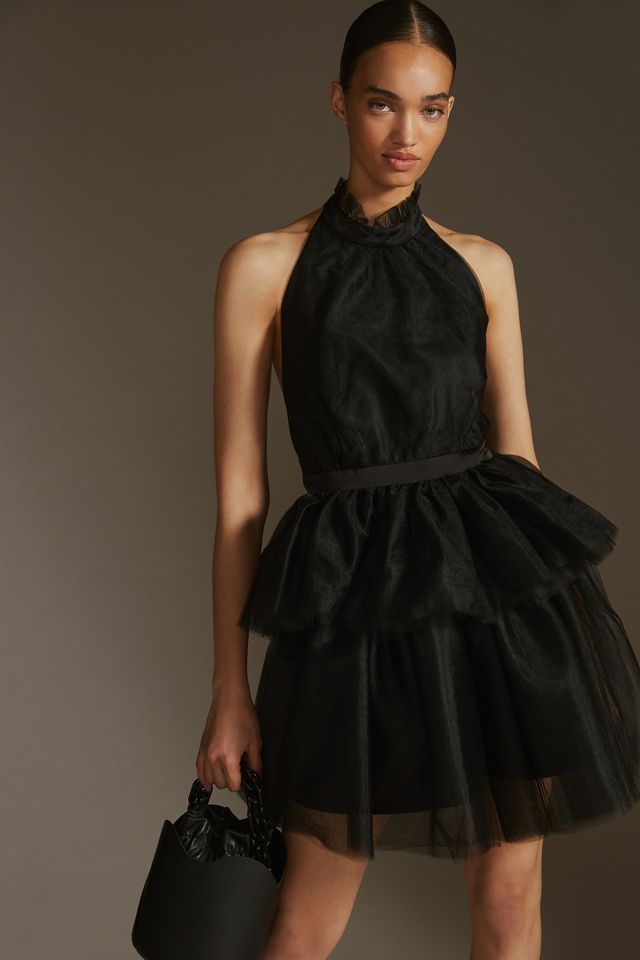 Hutch Tulle Halter Mini Dress #3