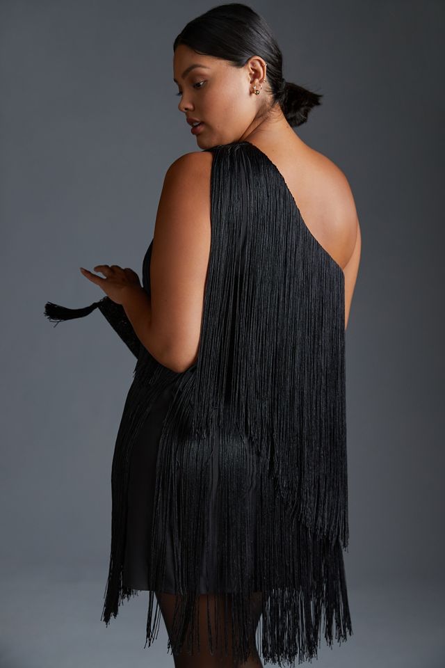 Hutch One-Shoulder Fringed Mini Dress #7