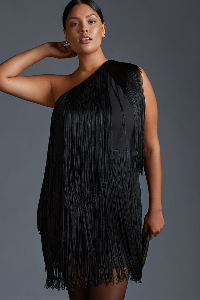 Hutch One-Shoulder Fringed Mini Dress #9