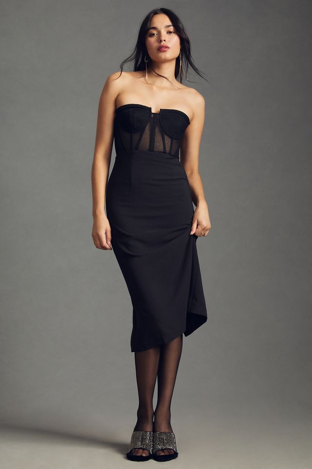 Hutch Sheer Corset Midi Dress #1