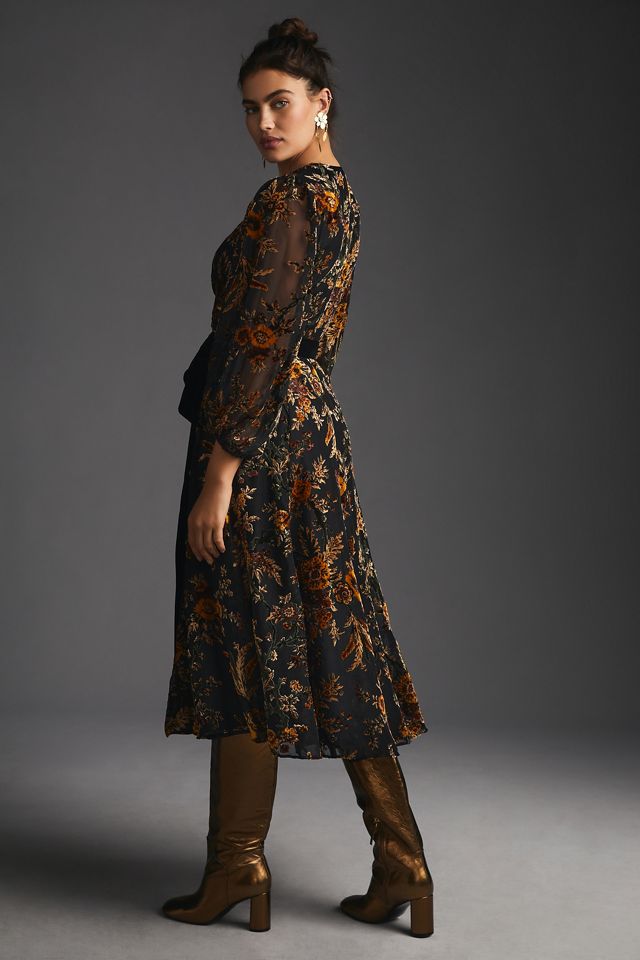 Hutch Velvet Wrap Dress #3
