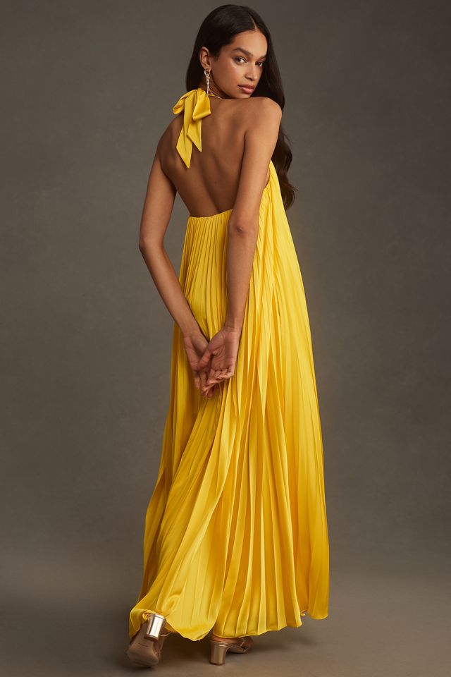 Hutch Halter Pleated Maxi Dress #1