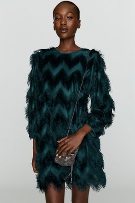 Hutch Fringed Chevron Dress