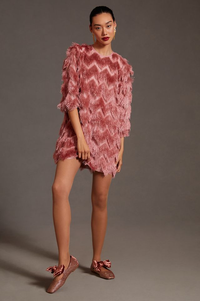 Anthropologie hot sale pink dress