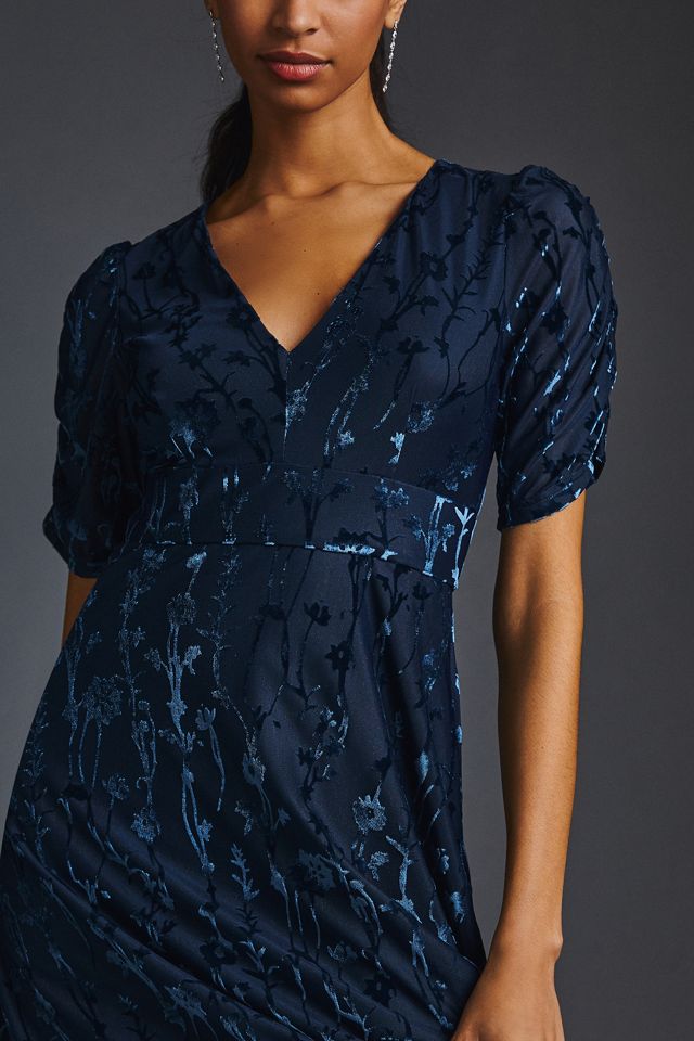Hutch Puff-Sleeve Velvet Dress #2