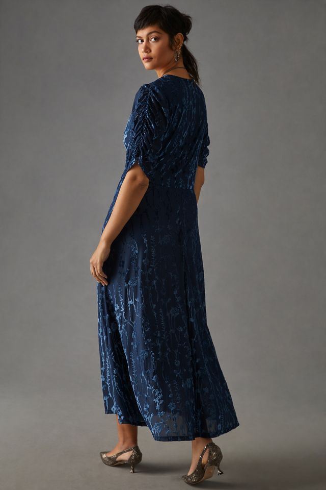 Hutch Puff-Sleeve Velvet Dress #6