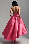 Hutch Sabrina Strapless V-Neck Pleated High-Low Gown #2