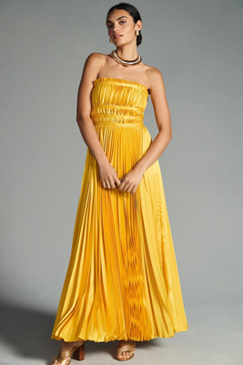 knee length dresses for ladies Hutch - Ayla Pleated Maxi Dress main image 1