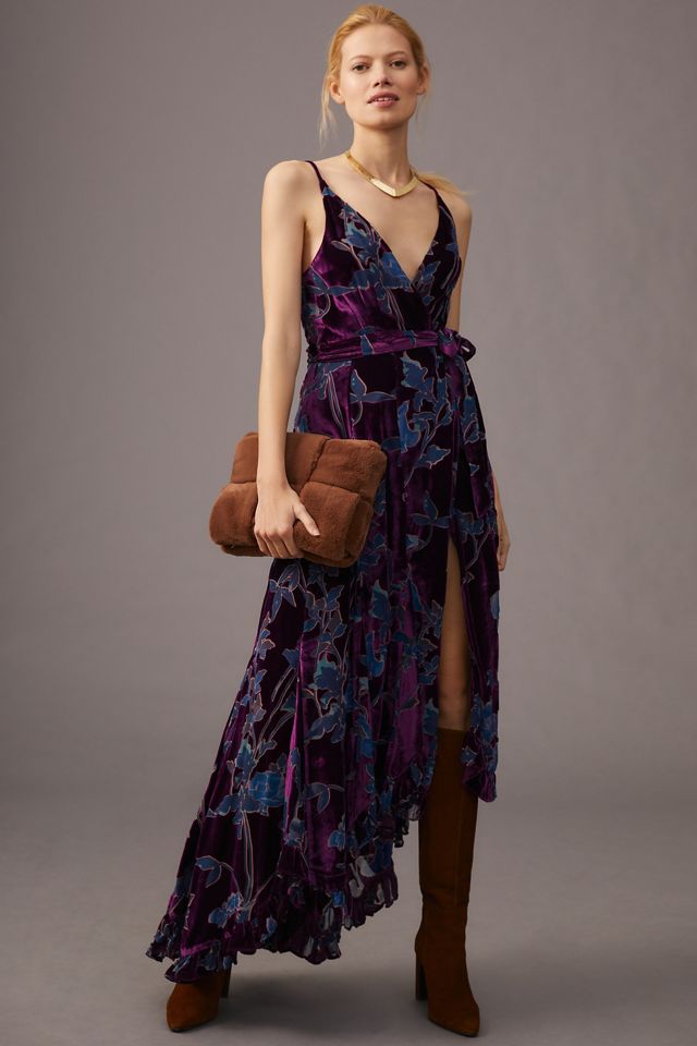 Hutch Bare Velvet Wrap Dress Anthropologie