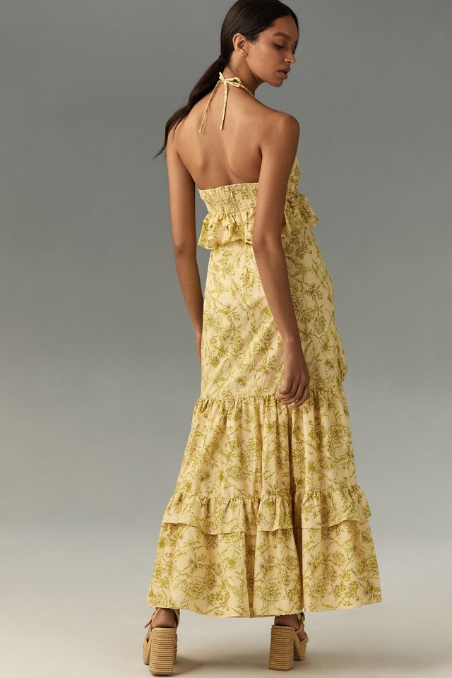 Hutch Rocco Halter Ruffled Maxi Dress #2