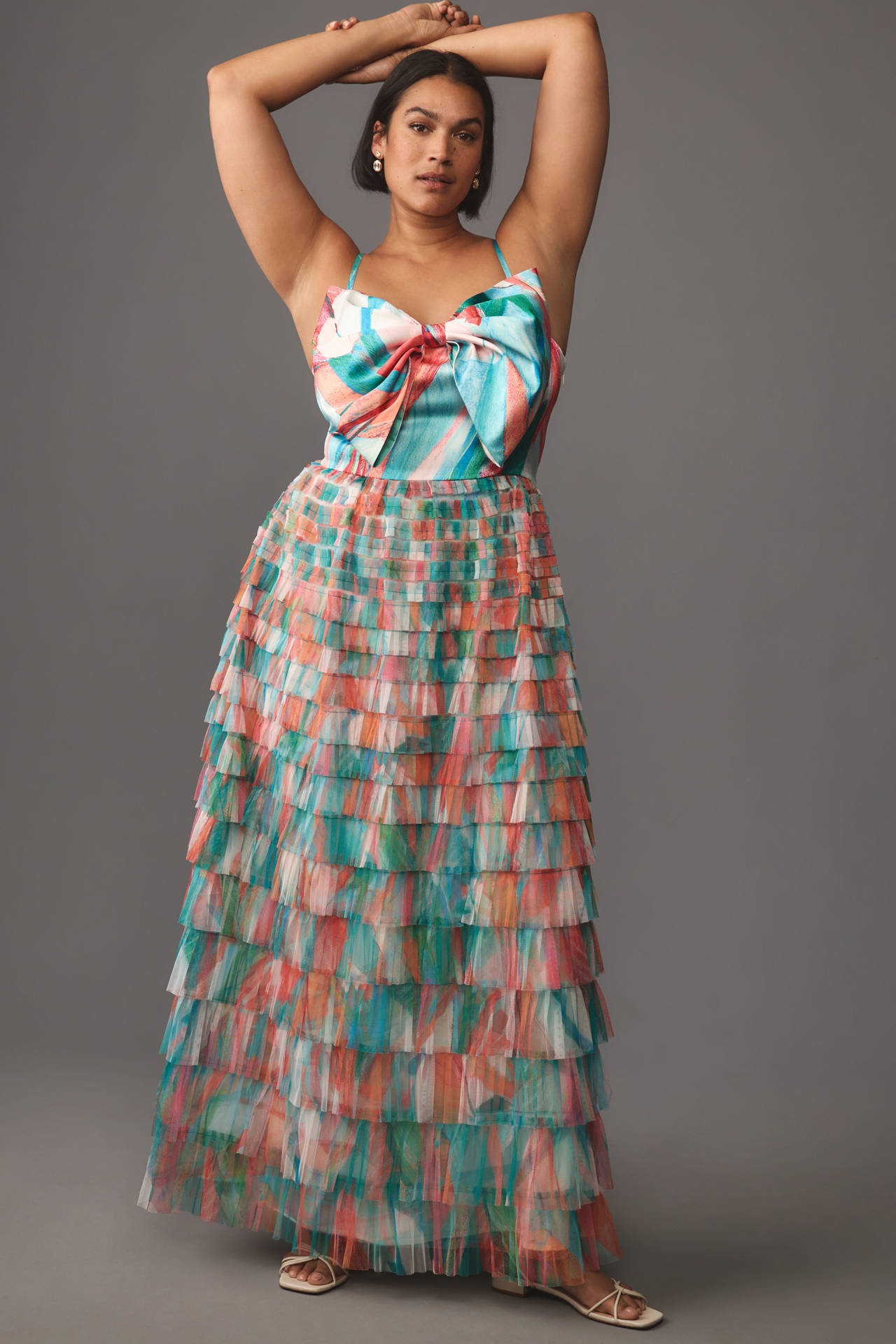 Hutch Bow Tiered Maxi Dress