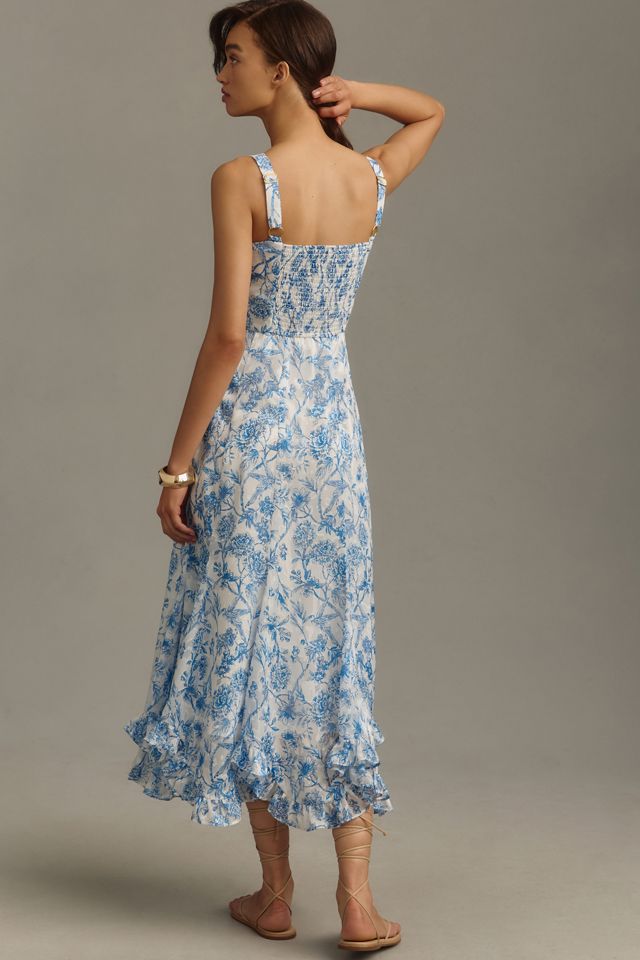 Hutch Printed Twist-Front Ruffle-Hem Dress #2