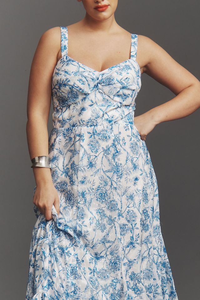 Hutch Printed Twist-Front Ruffle-Hem Dress #5