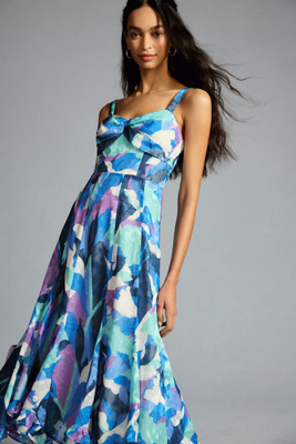 hutch blue dress HUTCH VALETTA TULLE DRESS IN NAVY COLORBLOCK main image 1