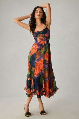 Hutch Twist Sleeveless Midi Dress In Blue | ModeSens
