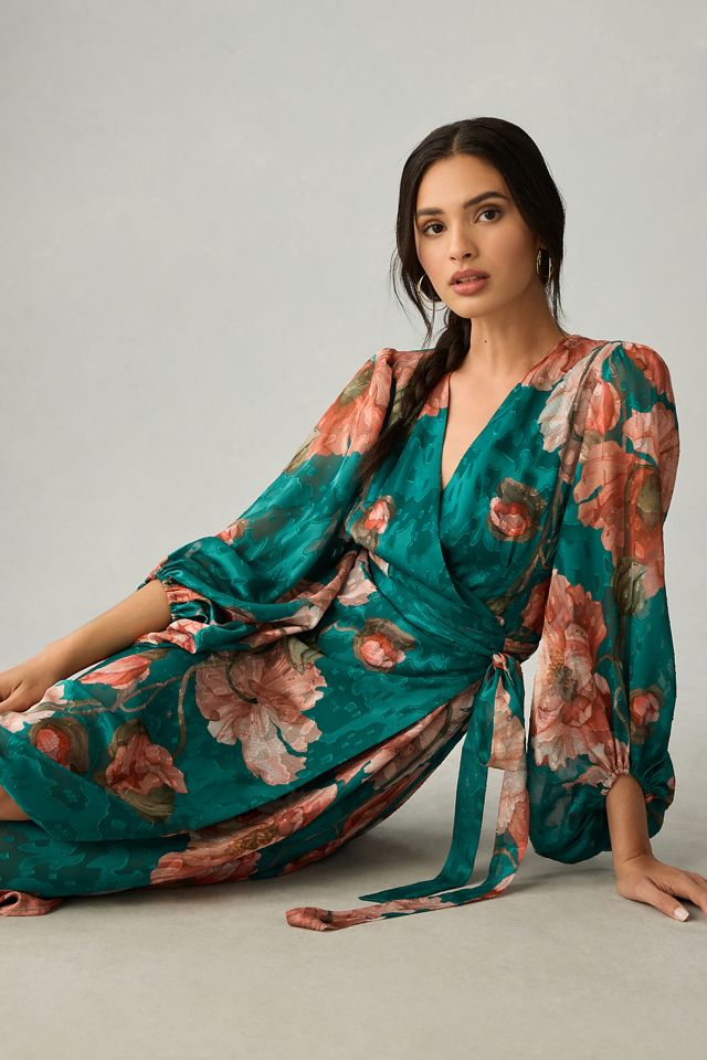 Hutch V-Neck Textured Wrap Dress #3