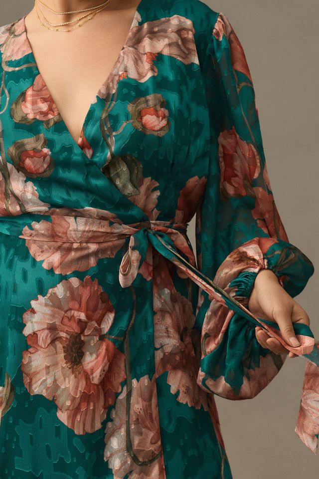 Hutch V-Neck Textured Wrap Dress #6