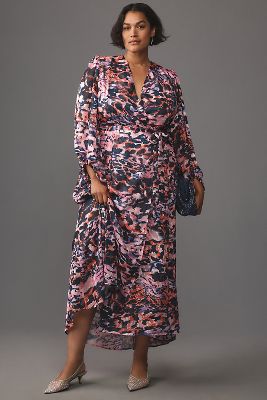 New Anthropologie Hutch High-Low Wrap Dress best $198 PLUS 1X