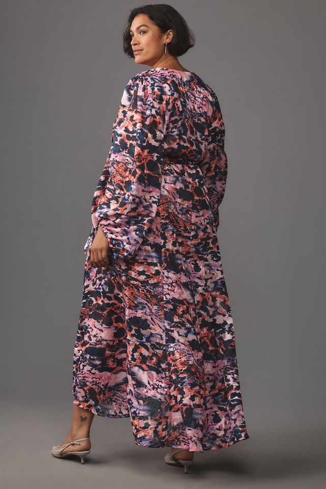 Hutch V-Neck Textured Wrap Dress #1
