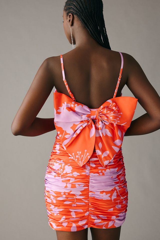 Hutch Bow-Back Slim Ruched Mini Dress #2
