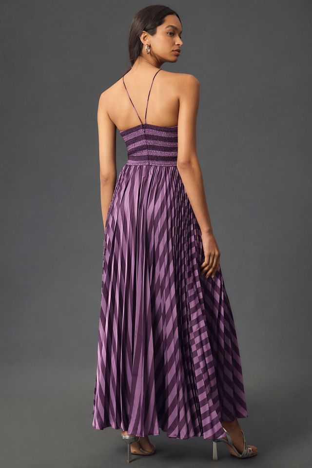 Hutch Halter Striped Maxi Dress #1