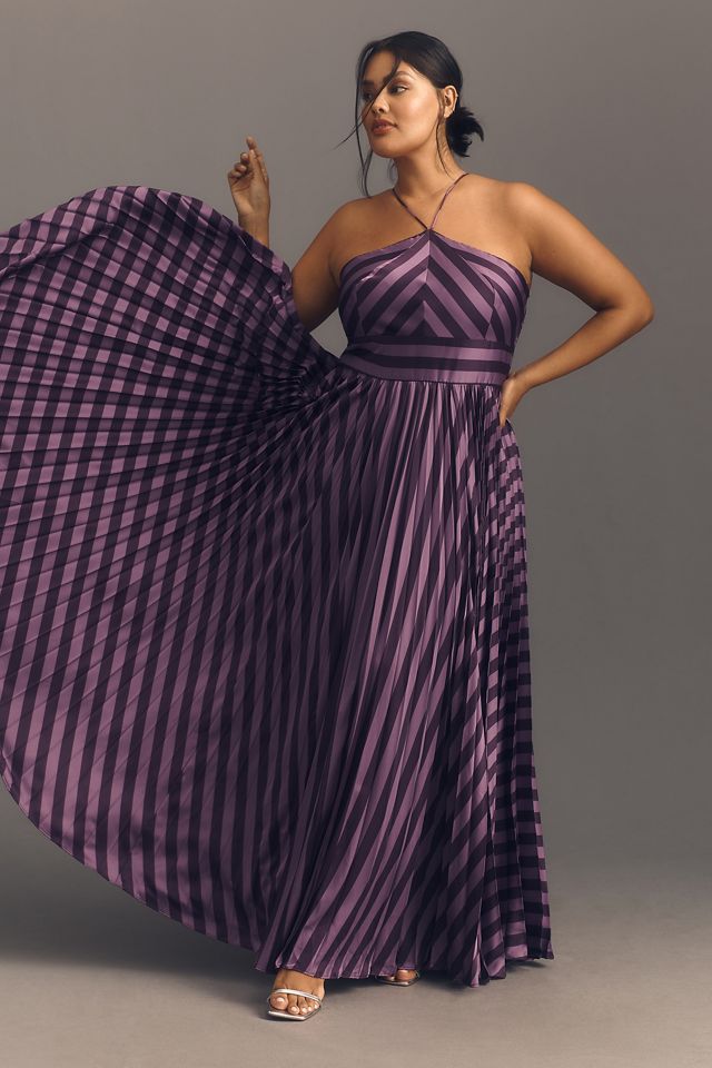 Hutch Halter Striped Maxi Dress #3