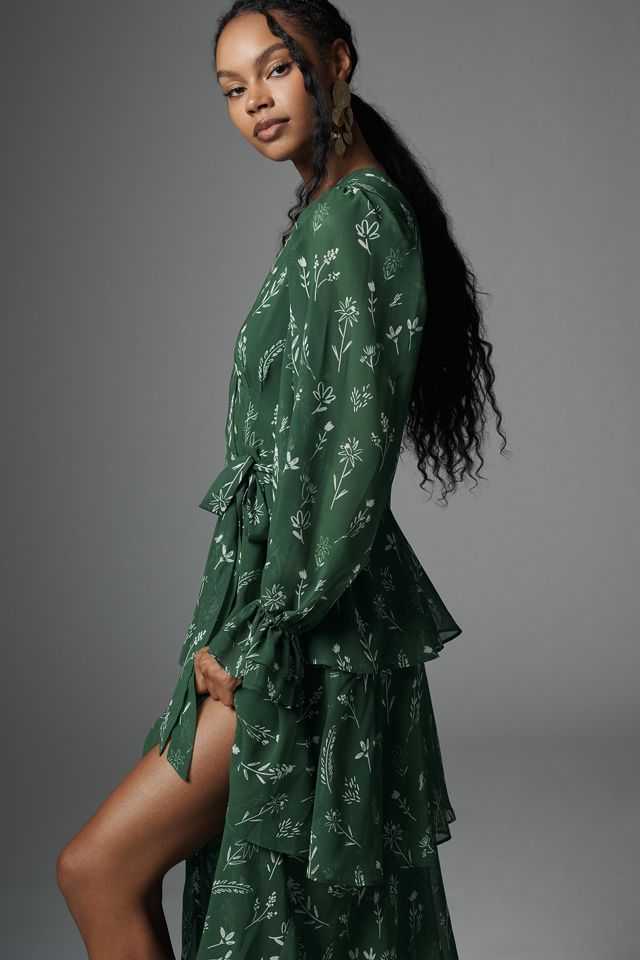Hutch Long-Sleeve V-Neck Wrap Maxi Dress #2