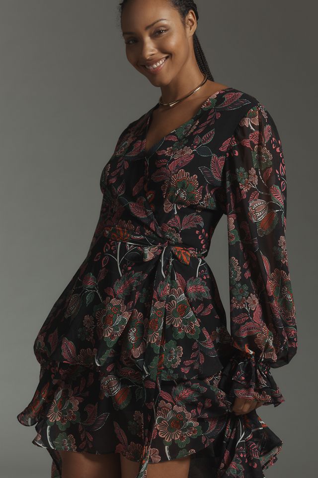 Hutch Long-Sleeve V-Neck Wrap Maxi Dress #6
