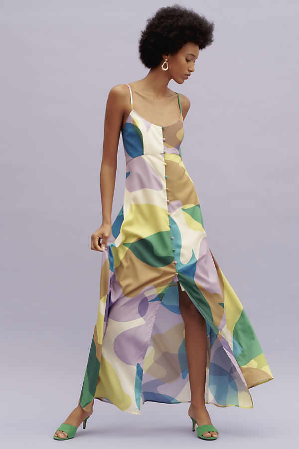 Hutch Valente Sleeveless Maxi Dress In Multicolor