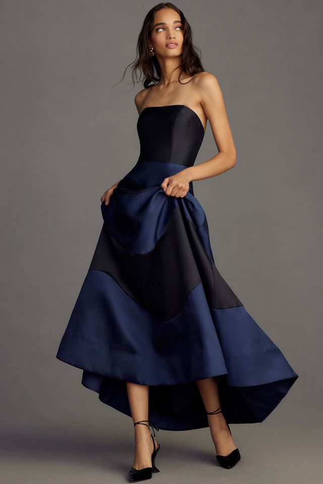 Hutch Rena Strapless Colorblock Maxi Dress #3
