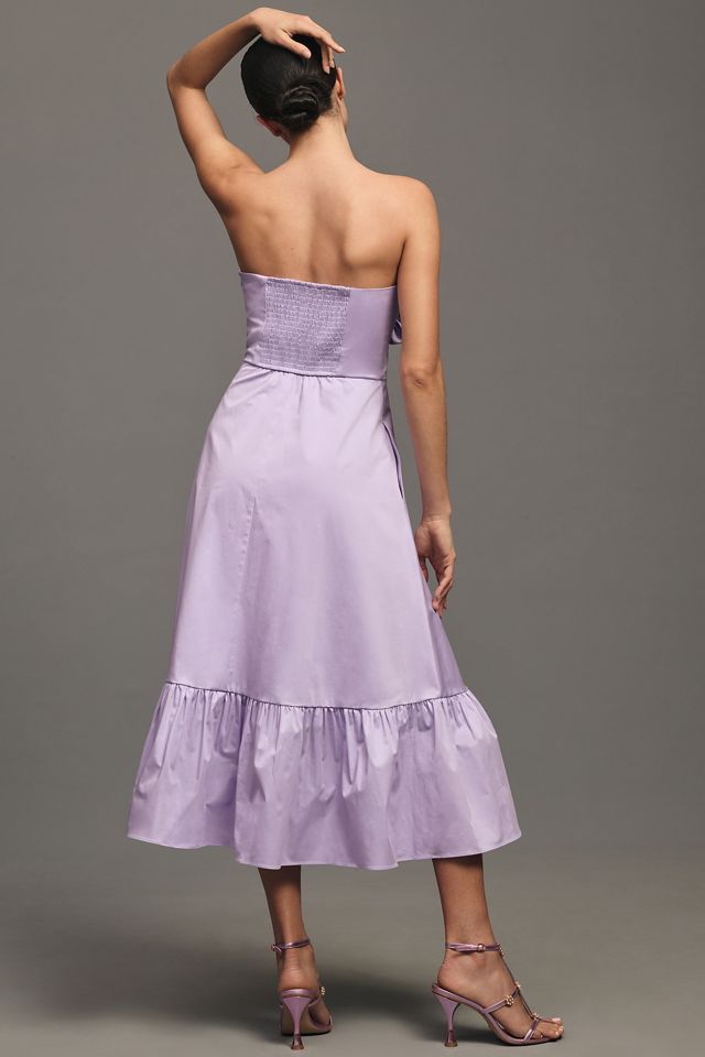 Vestido Midi Floral 3D sin Tirantes Hutch #1