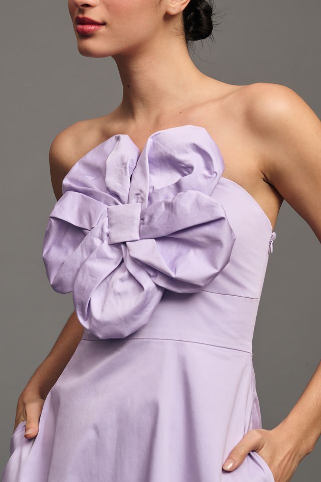 Vestido Midi Floral 3D sin Tirantes Hutch #2