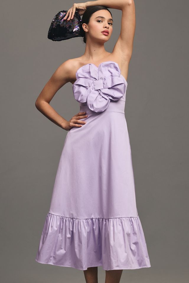 Vestido Midi Floral 3D sin Tirantes Hutch #3