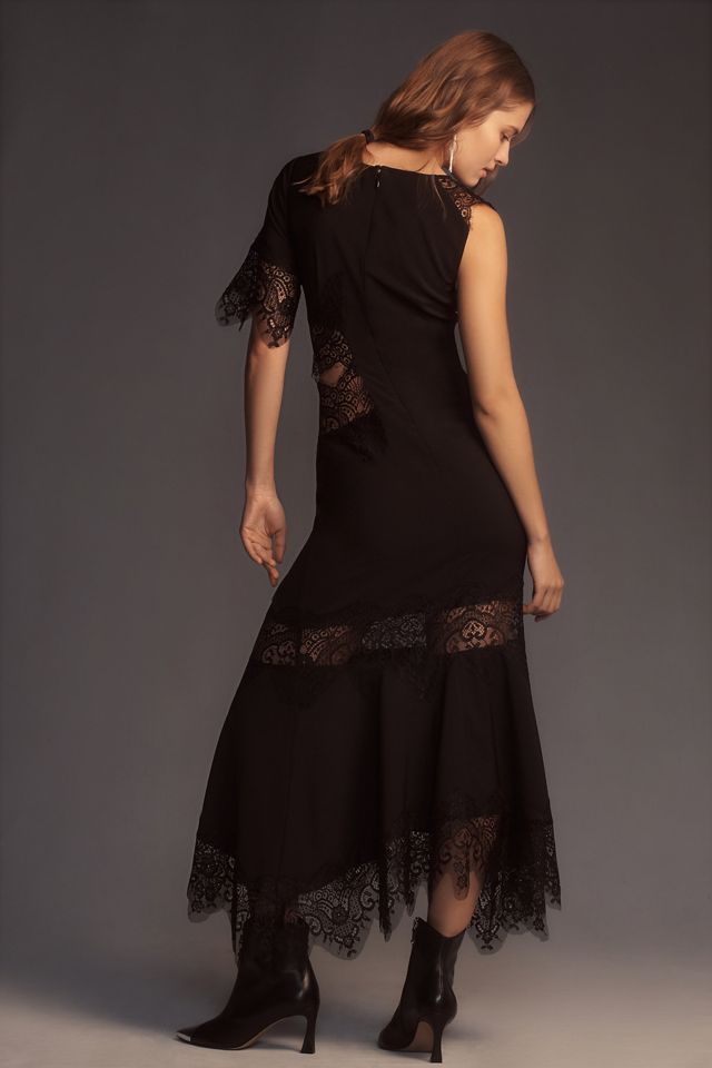 Vestito Lungo Asimmetrico Hutch in Pizzo Misto #3