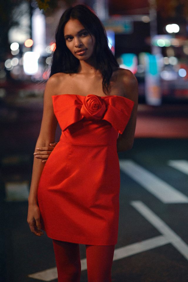 Hutch 3D Rosette Strapless Mini Dress #4