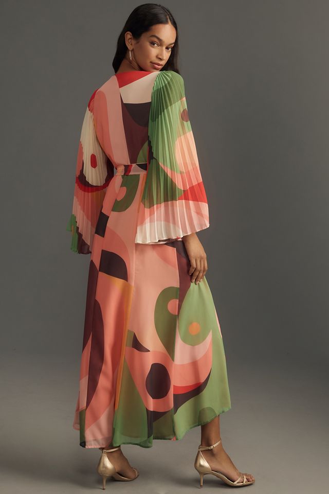 Hutch Blanca Three-Quarter Sleeve Wrap Midi Dress #2