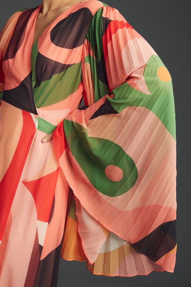 Hutch Blanca Three-Quarter Sleeve Wrap Midi Dress #3
