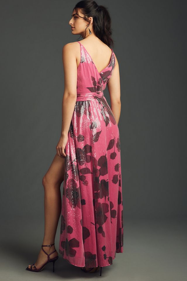 Hutch Sleeveless Sequin Wrap Maxi Dress #2