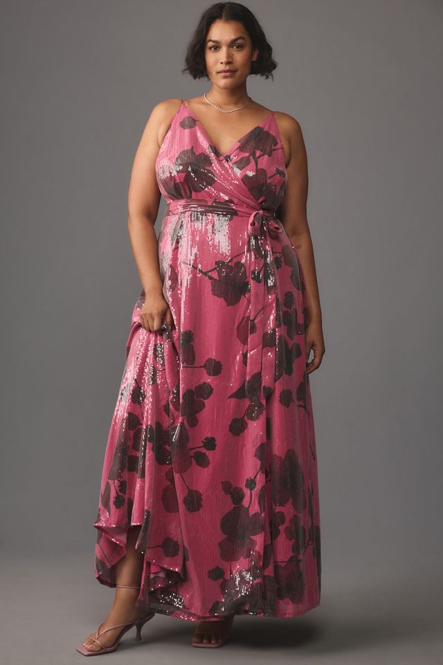 Hutch Sleeveless Sequin Wrap Maxi Dress #4
